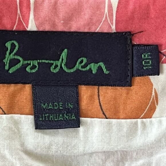 Boden A-Line Dress Women’s Size 10 R V-Neck Lined Geo Circles Print Pink - Picture 8 of 10